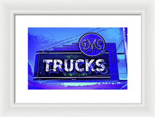 Load image into Gallery viewer, Photo Of An Old Gmc Trucks Sign - Framed Print