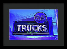 Load image into Gallery viewer, Photo Of An Old Gmc Trucks Sign - Framed Print