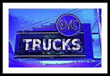 Load image into Gallery viewer, Photo Of An Old Gmc Trucks Sign - Framed Print