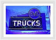 Load image into Gallery viewer, Photo Of An Old Gmc Trucks Sign - Framed Print