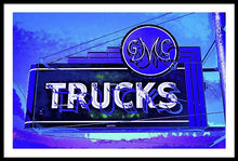 Load image into Gallery viewer, Photo Of An Old Gmc Trucks Sign - Framed Print