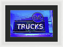 Load image into Gallery viewer, Photo Of An Old Gmc Trucks Sign - Framed Print