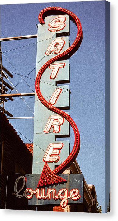 Photo Of An Old Lounge Sign - Canvas Print