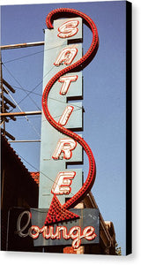 Photo Of An Old Lounge Sign - Canvas Print