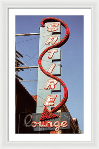 Photo Of An Old Lounge Sign - Framed Print