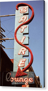 Photo Of An Old Lounge Sign - Acrylic Print