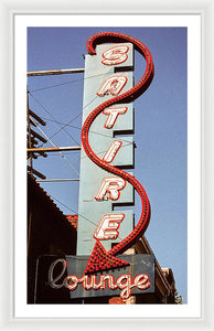 Photo Of An Old Lounge Sign - Framed Print