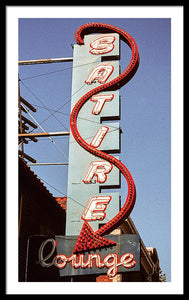 Photo Of An Old Lounge Sign - Framed Print