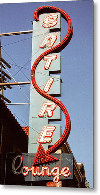 Photo Of An Old Lounge Sign - Metal Print