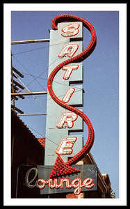 Photo Of An Old Lounge Sign - Framed Print