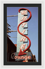 Load image into Gallery viewer, Photo Of An Old Lounge Sign - Framed Print