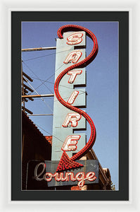 Photo Of An Old Lounge Sign - Framed Print