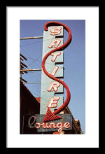 Load image into Gallery viewer, Photo Of An Old Lounge Sign - Framed Print