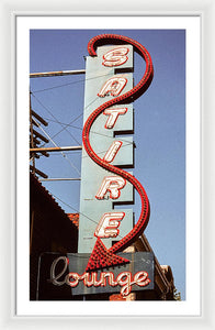 Photo Of An Old Lounge Sign - Framed Print