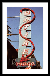 Photo Of An Old Lounge Sign - Framed Print