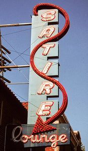 Photo Of An Old Lounge Sign - Art Print