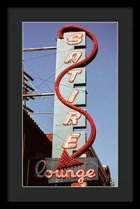 Photo Of An Old Lounge Sign - Framed Print