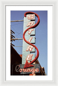 Photo Of An Old Lounge Sign - Framed Print