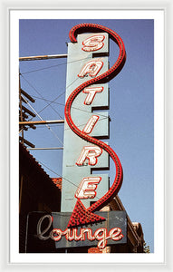 Photo Of An Old Lounge Sign - Framed Print