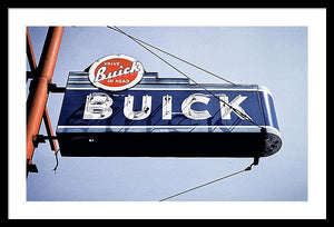 Photo Of An Old, Vintage Buick Sign - Framed Print