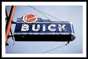 Photo Of An Old, Vintage Buick Sign - Framed Print