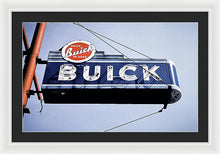 Load image into Gallery viewer, Photo Of An Old, Vintage Buick Sign - Framed Print