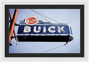 Photo Of An Old, Vintage Buick Sign - Framed Print