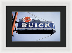 Photo Of An Old, Vintage Buick Sign - Framed Print