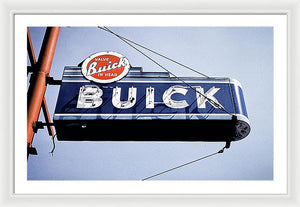 Photo Of An Old, Vintage Buick Sign - Framed Print