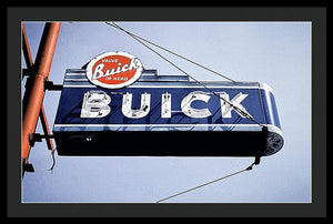 Photo Of An Old, Vintage Buick Sign - Framed Print