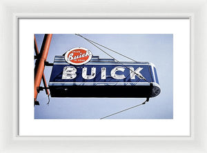 Photo Of An Old, Vintage Buick Sign - Framed Print