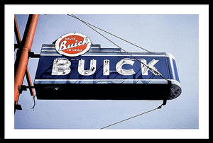 Photo Of An Old, Vintage Buick Sign - Framed Print