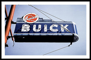 Photo Of An Old, Vintage Buick Sign - Framed Print