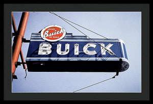 Photo Of An Old, Vintage Buick Sign - Framed Print