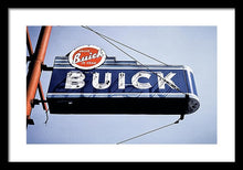 Load image into Gallery viewer, Photo Of An Old, Vintage Buick Sign - Framed Print