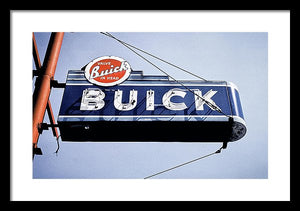 Photo Of An Old, Vintage Buick Sign - Framed Print