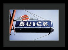 Load image into Gallery viewer, Photo Of An Old, Vintage Buick Sign - Framed Print