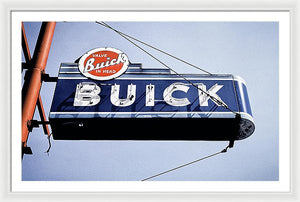 Photo Of An Old, Vintage Buick Sign - Framed Print