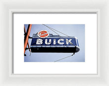 Load image into Gallery viewer, Photo Of An Old, Vintage Buick Sign - Framed Print