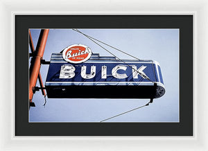 Photo Of An Old, Vintage Buick Sign - Framed Print