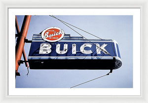 Photo Of An Old, Vintage Buick Sign - Framed Print