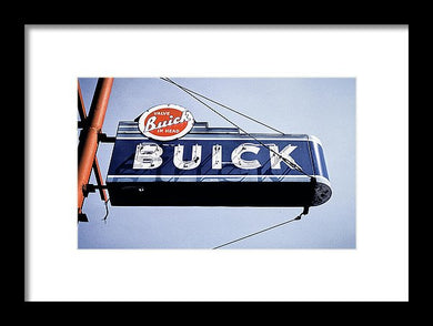 Photo Of An Old, Vintage Buick Sign - Framed Print