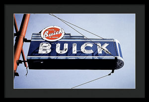 Photo Of An Old, Vintage Buick Sign - Framed Print