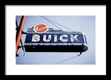 Load image into Gallery viewer, Photo Of An Old, Vintage Buick Sign - Framed Print