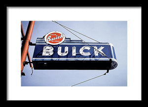 Photo Of An Old, Vintage Buick Sign - Framed Print