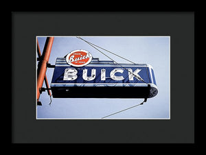 Photo Of An Old, Vintage Buick Sign - Framed Print