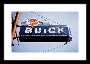 Photo Of An Old, Vintage Buick Sign - Framed Print