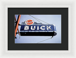 Photo Of An Old, Vintage Buick Sign - Framed Print