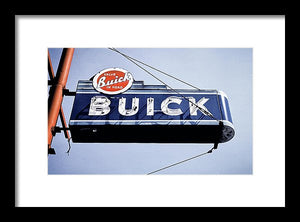 Photo Of An Old, Vintage Buick Sign - Framed Print