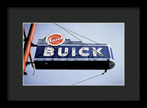 Photo Of An Old, Vintage Buick Sign - Framed Print